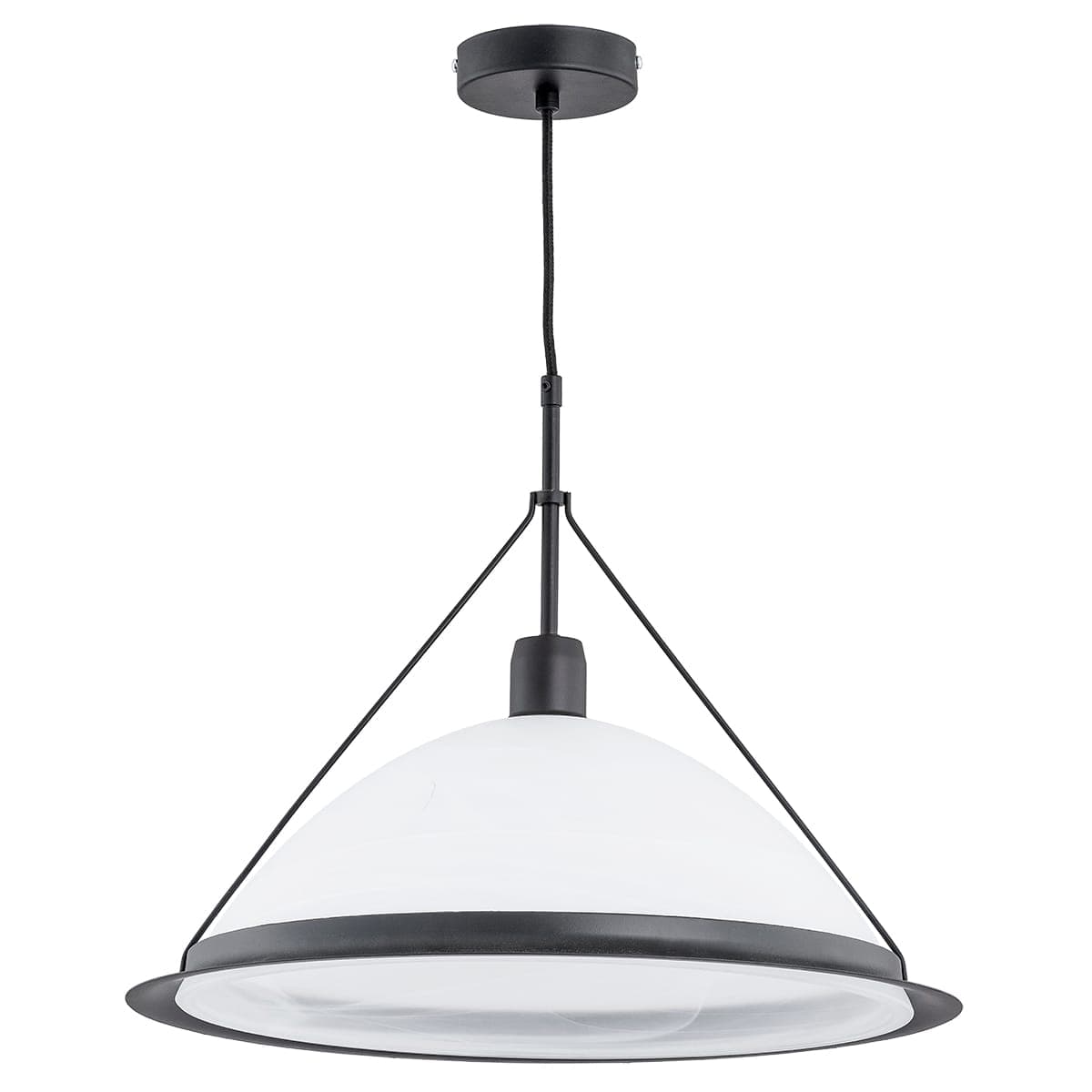 Lustra Pendul Alfa Wasa Neagra & Alba 1xE27