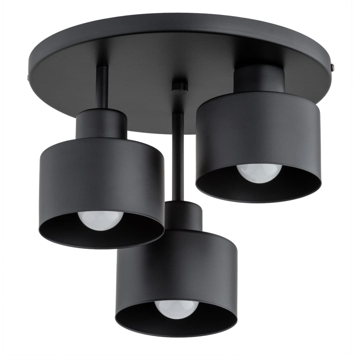 Lustra Alfa Erani Neagra 3xE27