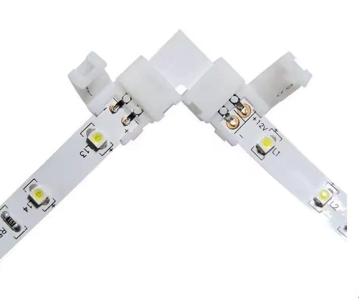 Clema conector L banda led 5050 12v