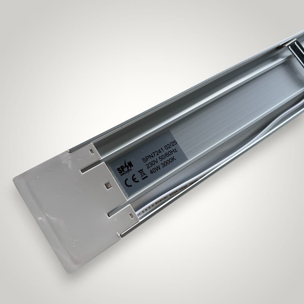 Corp Led Fida aluminiu, 40W=80W, 3000K, lumina calda