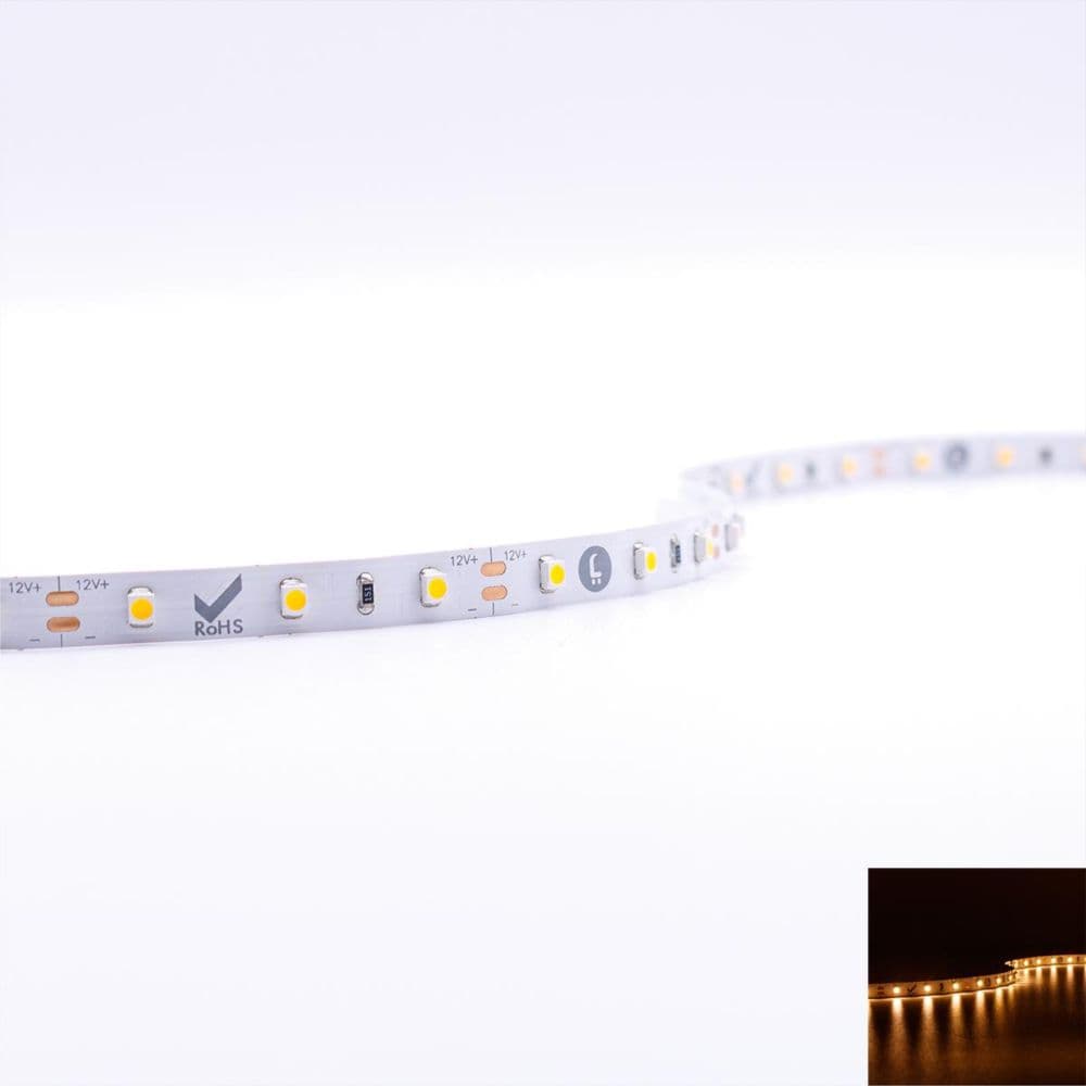 Banda LED 12V 4.8W/M 60LED/M IP65 R2835, lumina calda - rola de 5m