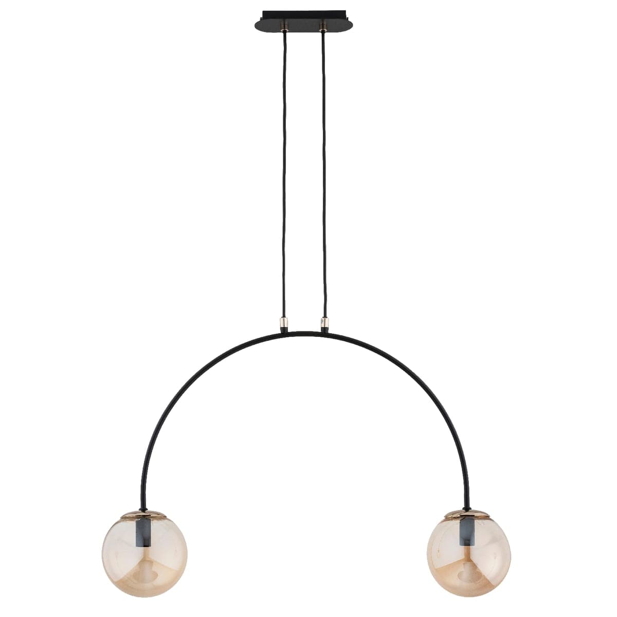 Lustra Alfa Bendo Neagra & Aurie 2xE14
