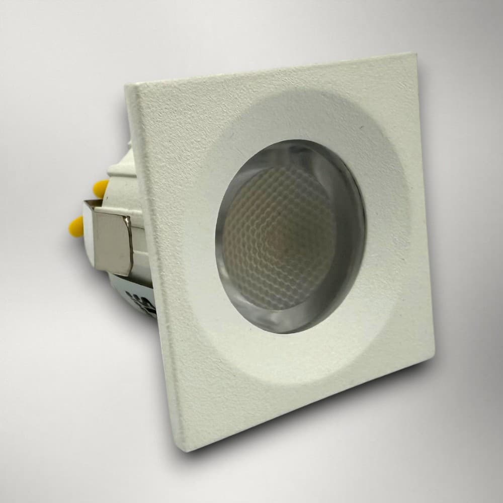 Spot LED Bucatarie Patrat pentru Mobila, 35x35mm, 3W  4100K, lumina neutra