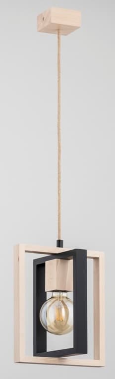 Lustra Pendul Alfa Lusi Lemn 1xE27