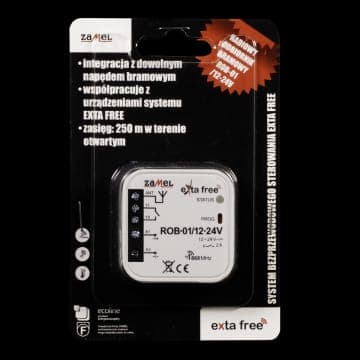 Receiver radio pentru usa garaj 12-24V, Zamel ROB-01