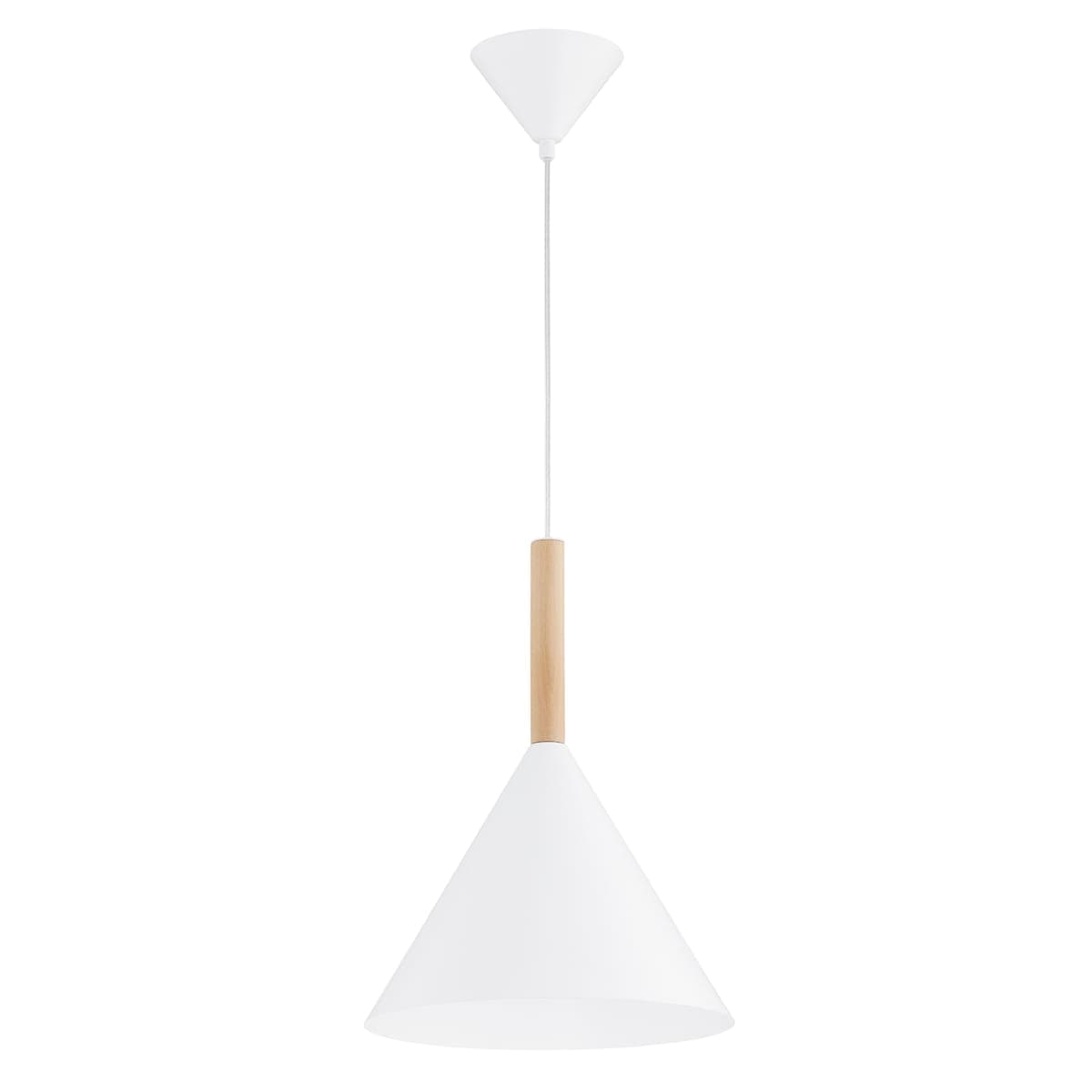 Lustra Pendul Alfa Fuks Alba & Lemn 1xE27