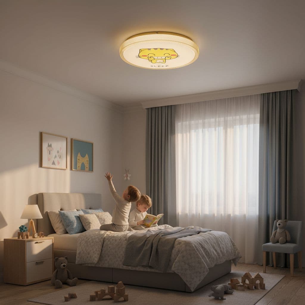 Plafoniera LED pentru camera copiilor 24W, 380x110mm, 2400lm, 6500k