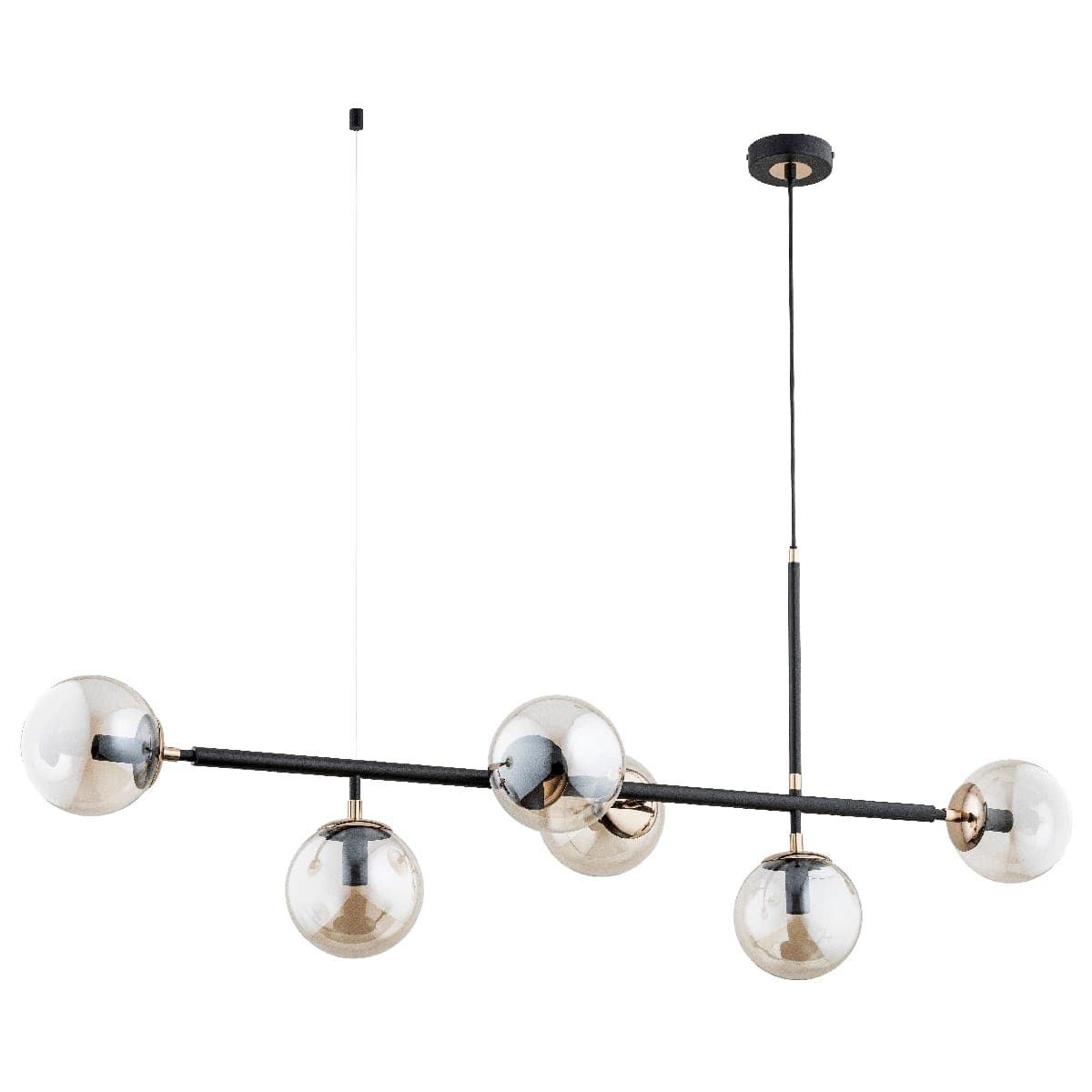 Lustra Pendul Alfa Primo Neagra 6xE14