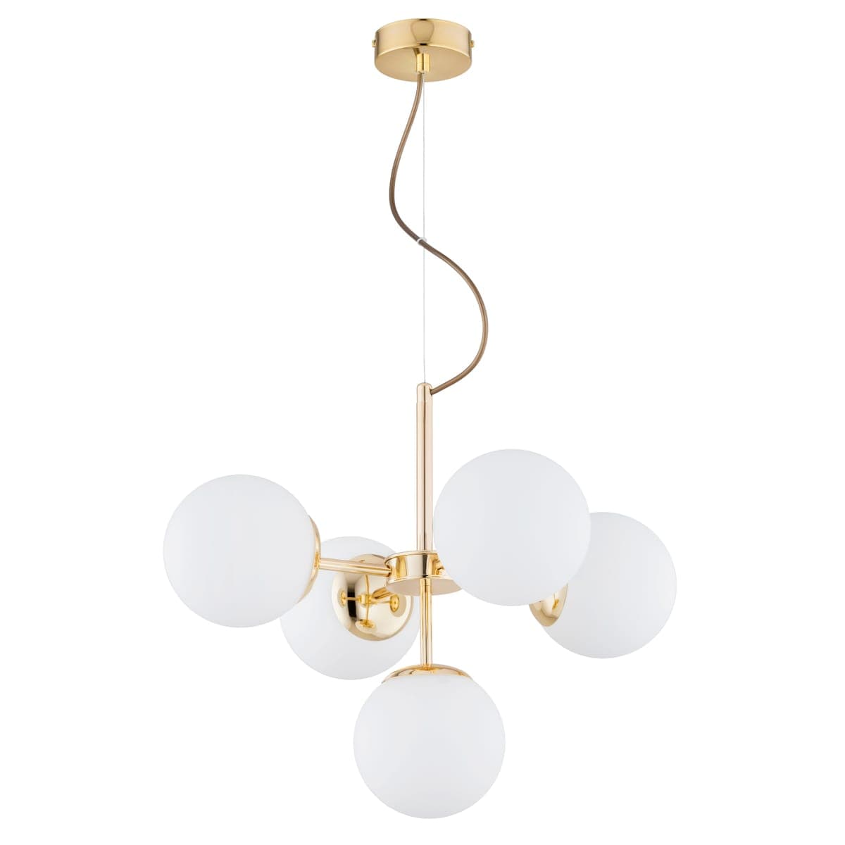Lustra Pendul Alfa Hit Aurie & Alba 5xE14
