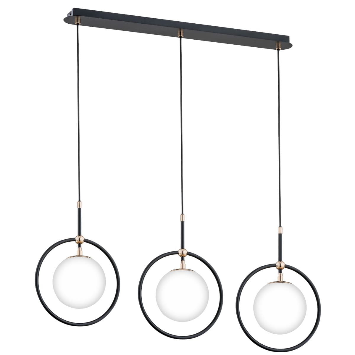 Lustra Pendul Alfa Akira Neagra & Alba 3xE14