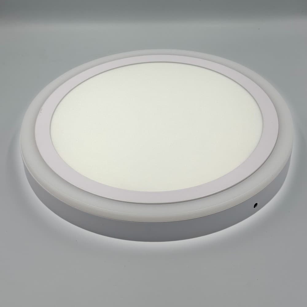 Spot LED Rotund Aplicat Doua Culori  24+12W 3000k-6500k  Trei Functii