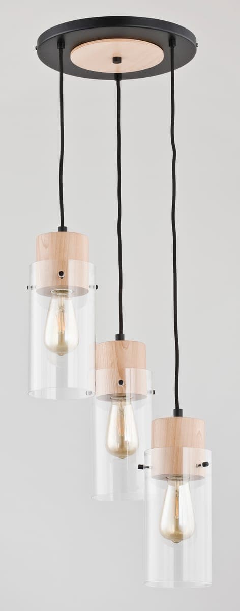 Lustra Pendul Alfa Tantum Lemn 3xE27