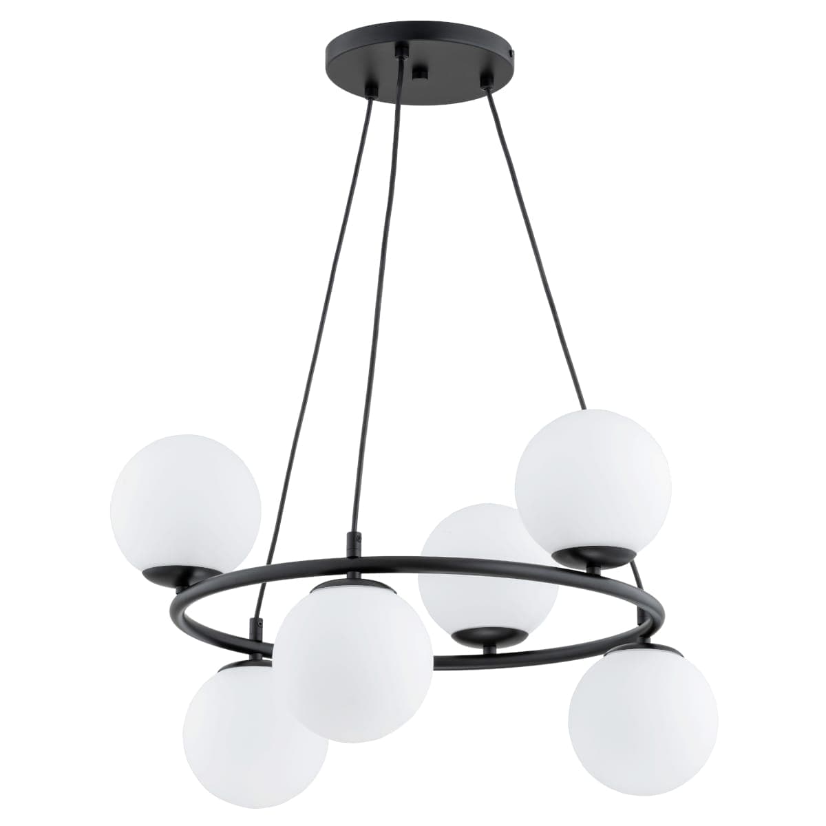 Lustra Pendul Alfa Ringo R6 Neagra & Alba 6xE14
