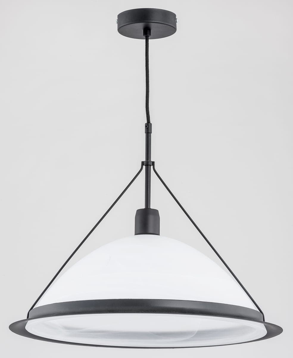 Lustra Pendul Alfa Wasa Neagra & Alba 1xE27