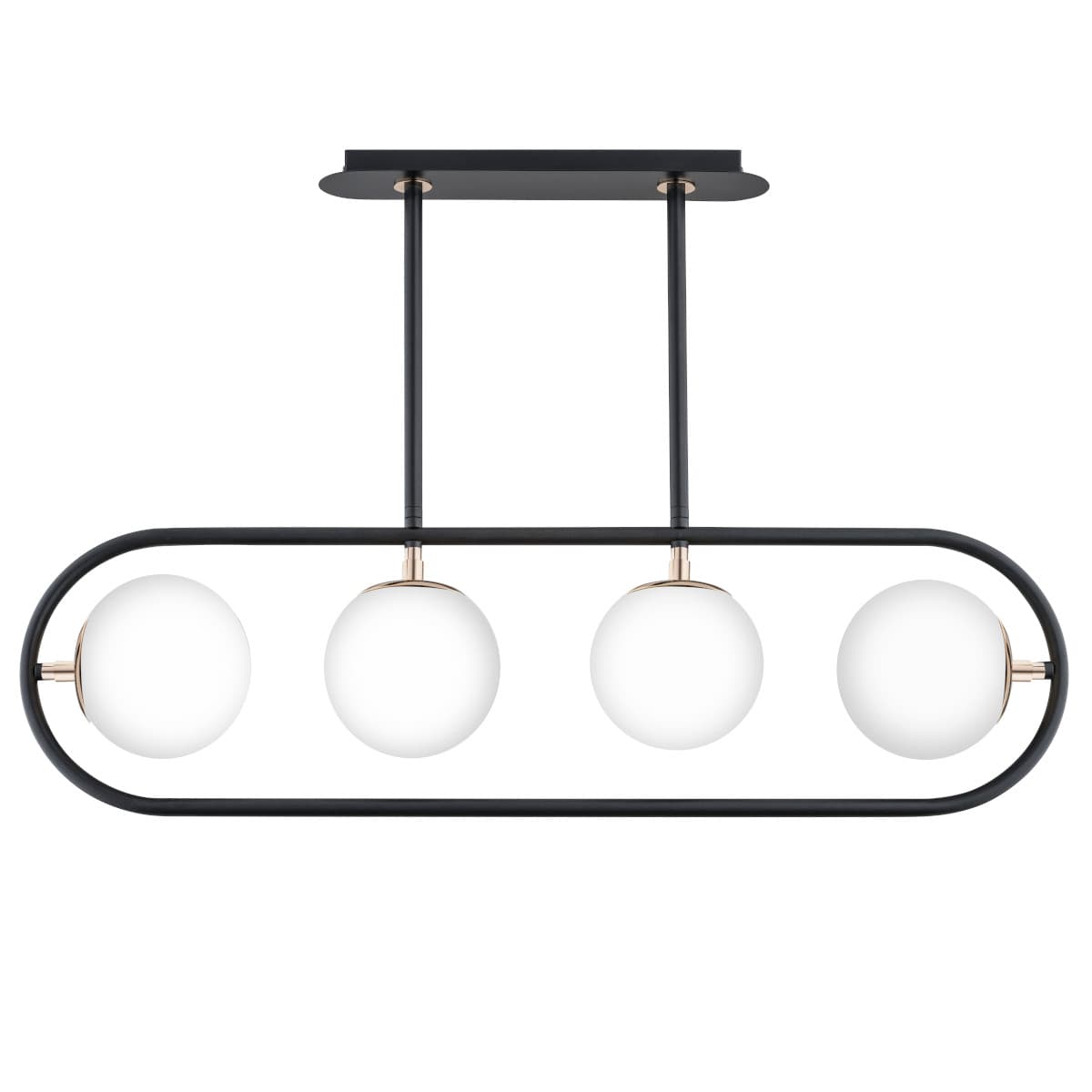 Lustra Alfa Saran Neagra & Alba 4xE14