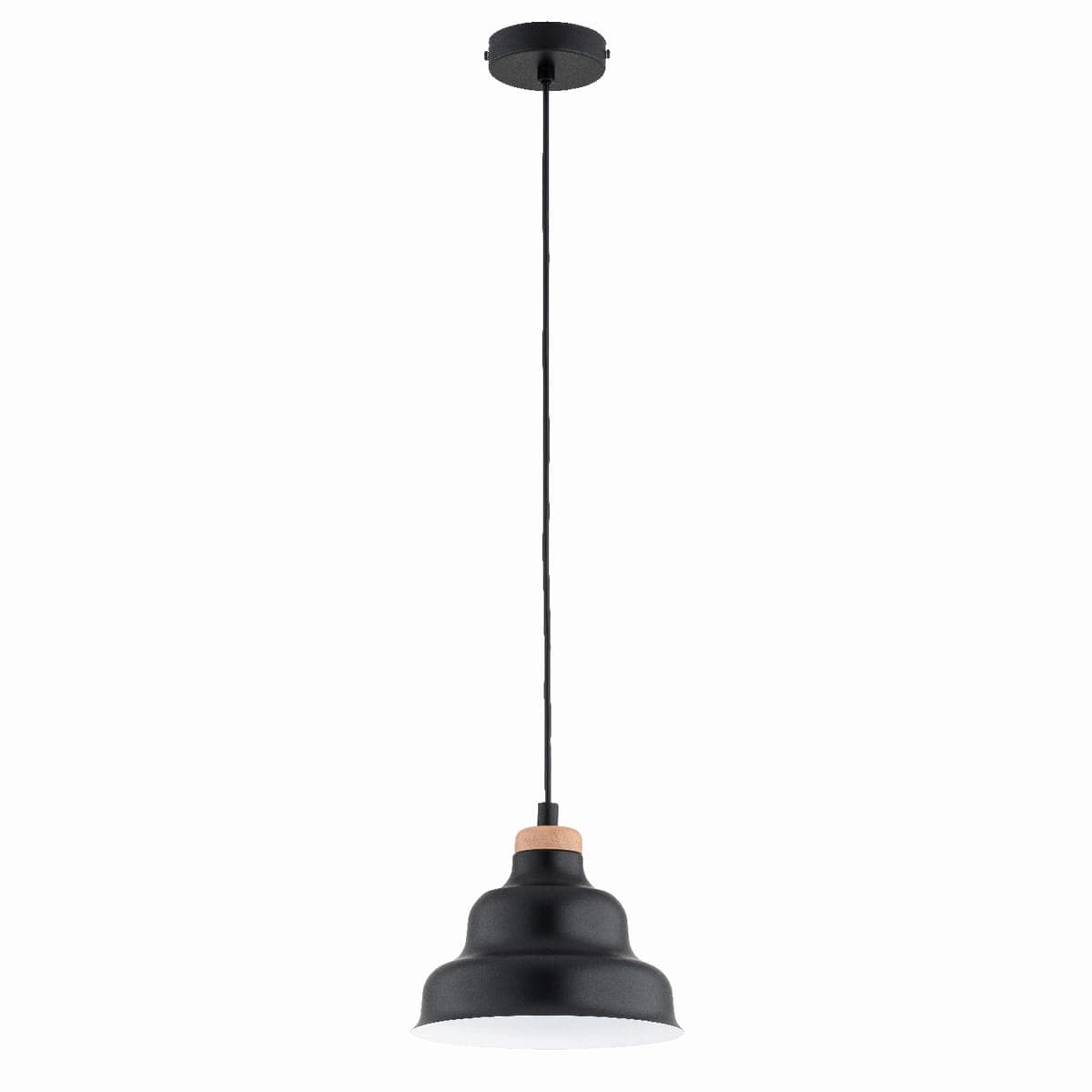 Lustra Pendul Alfa Bałwanek Small Neagra 1xE27