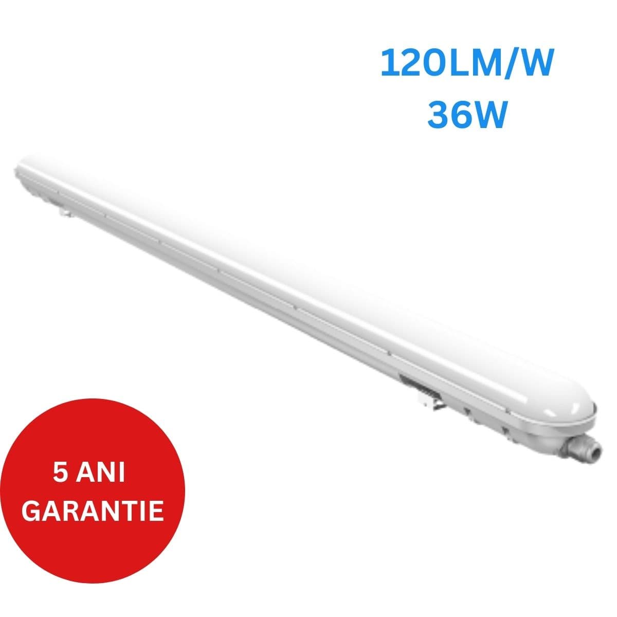 Corp LED liniar 36W=72W, 6500k, lumina rece, 120 LM/W, 1200mm