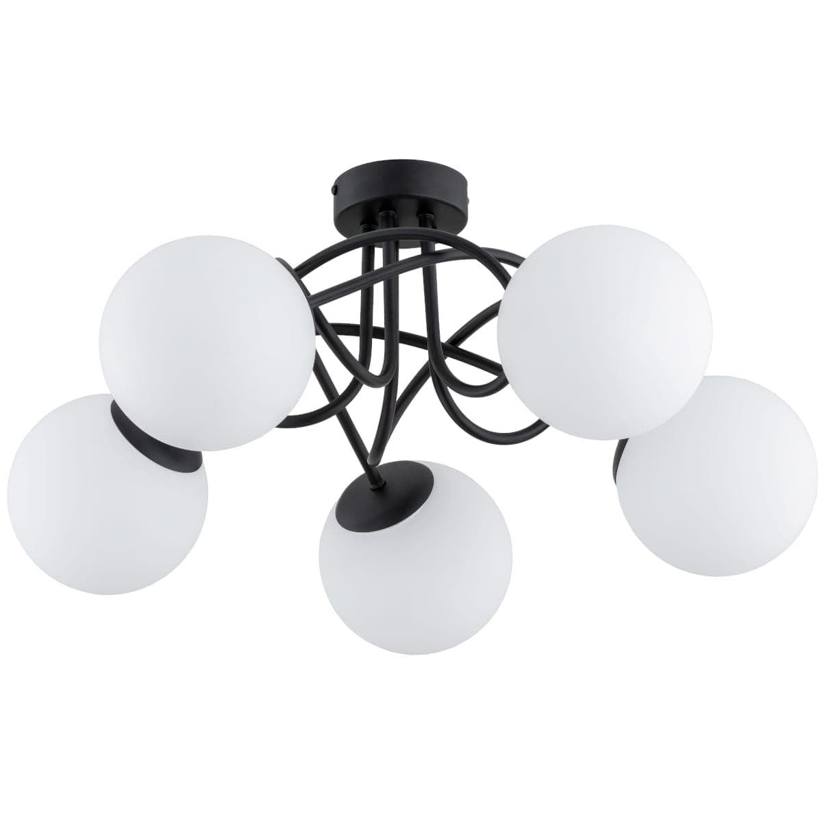 Lustra Alfa Banko Neagra & Alba 5xE14