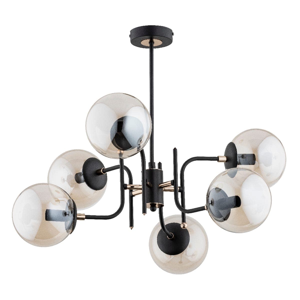 Lustra Alfa Malta Neagra 6xE14