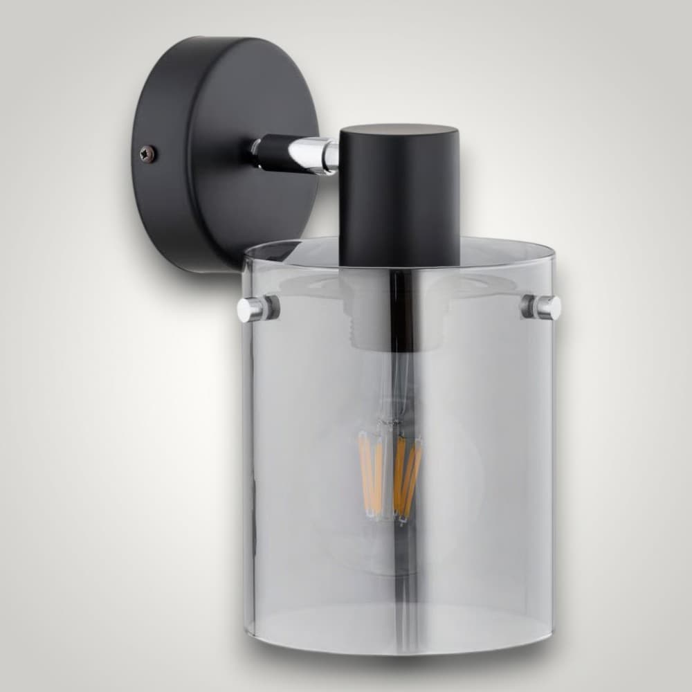 Aplica Alfa Essent Neagra & Chrome 1xE27