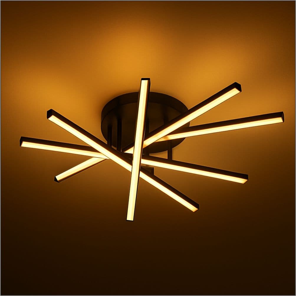 LUSTRA LED AXIS NEGRU 6 BRATE 73W 5040LM 600*600*120mm