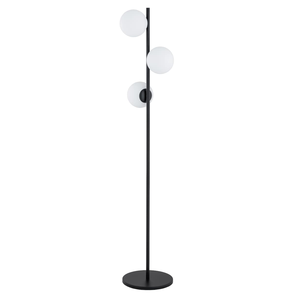 Lampa De Podea Alfa Malaga Neagra & Alba 3xE14