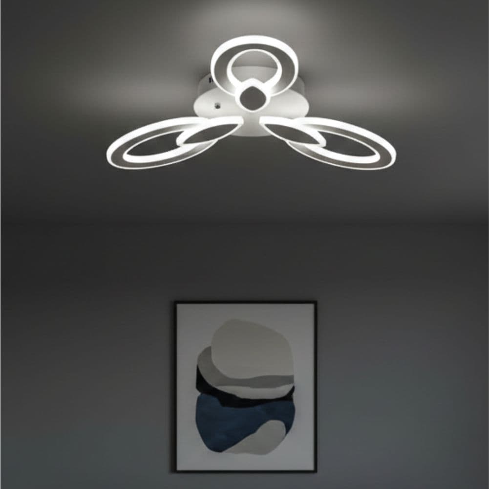 Lustra Led Dimabila 100W Cu 3 Brate 3 Culori+Ir 550Mm X 90mm