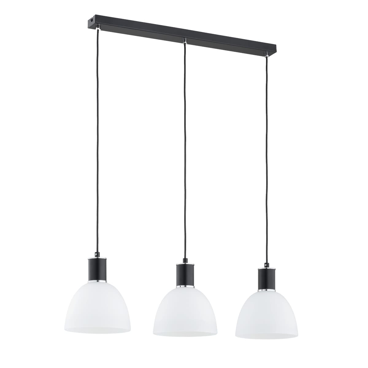 Lustra Pendul Alfa Sanbri Neagra & Alba 3xE27