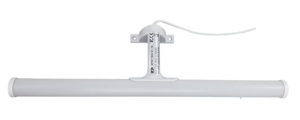 Corp LED baie alb, 6W, 6500K, lumina rece, cu protectie IP44, 400mm