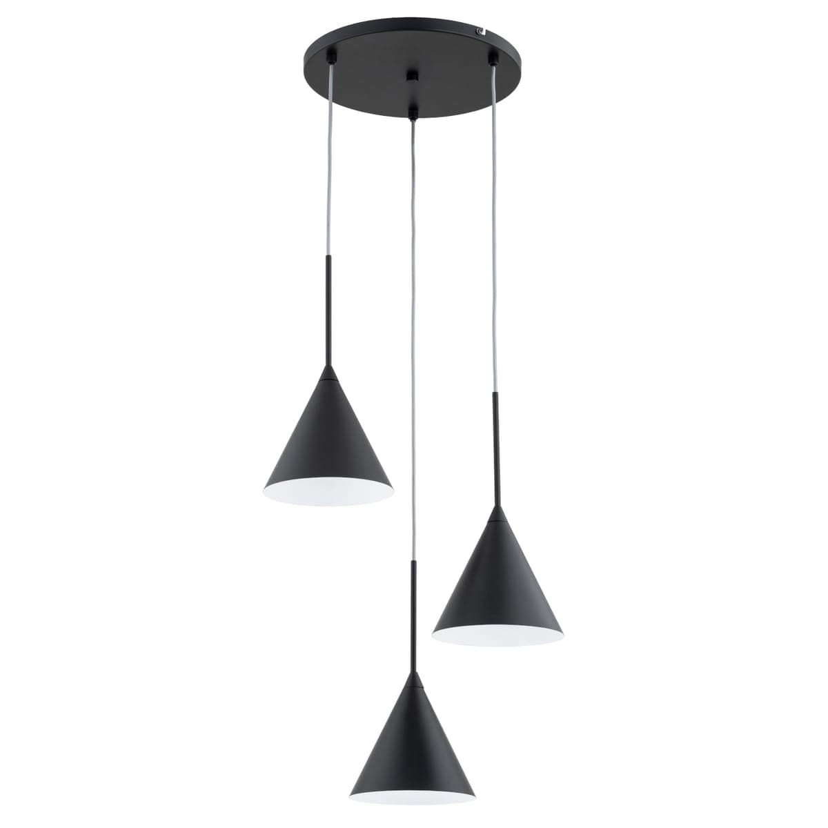 Lustra Pendul Alfa Fabo Neagra 3xE14