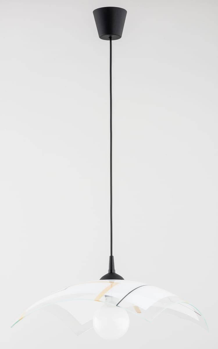 Lustra Pendul Alfa Irys Neagra & Alba 1xE27