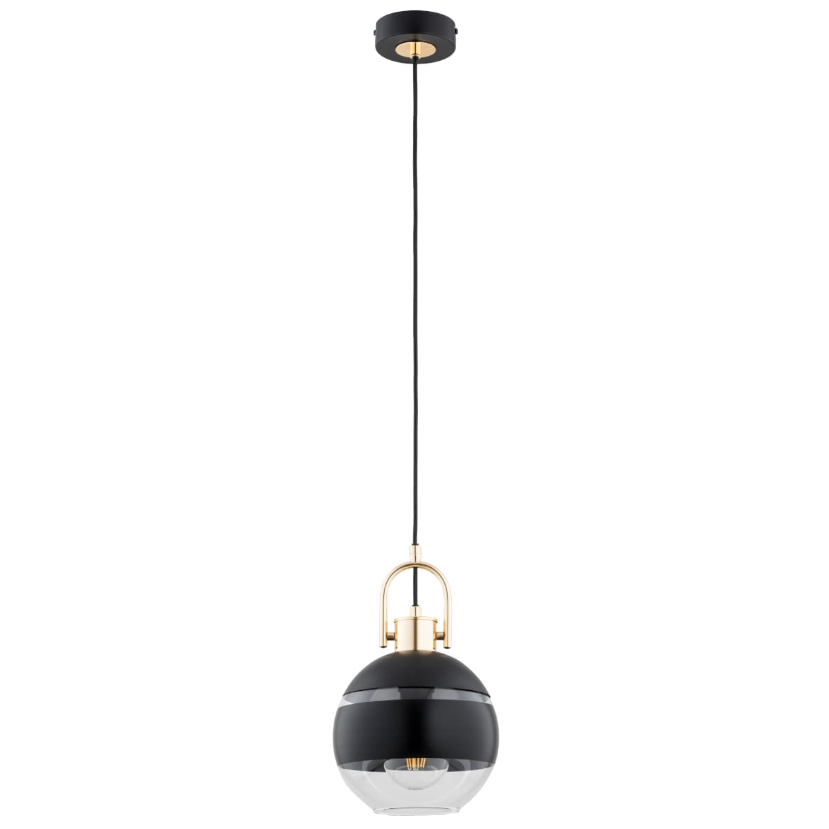 Lustra Pendul Alfa Derol Neagra & Aurie 1xE14