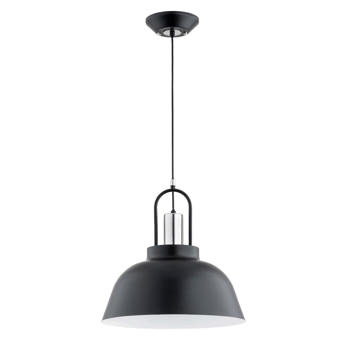 Lustra Pendul Alfa Mirave Neagra & Chrome 1xE27
