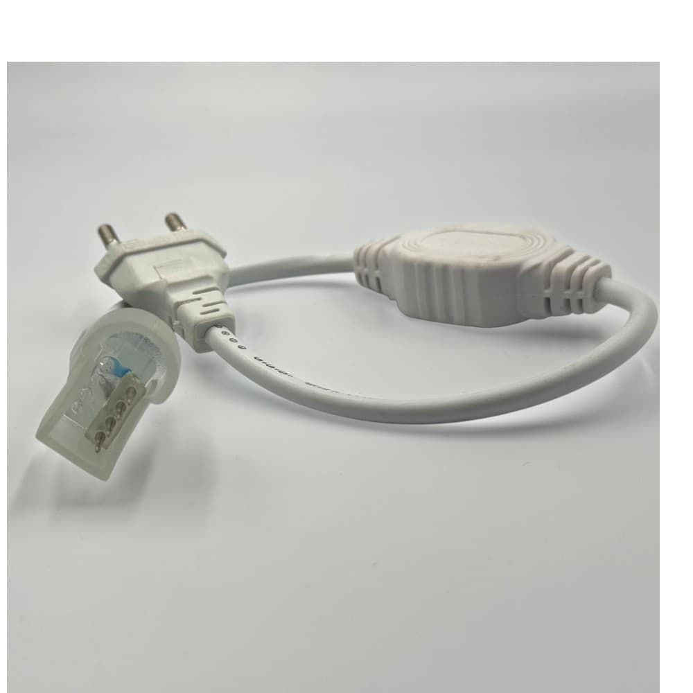 ALIMENTATOR NEON FLEX CU STECHER 220V 14X23MM 9MM PIN