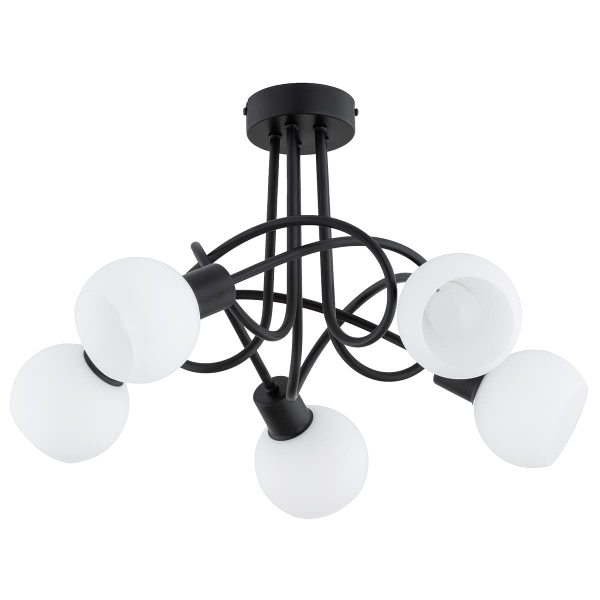 Lustra Alfa Eryka Neagra 5xE14