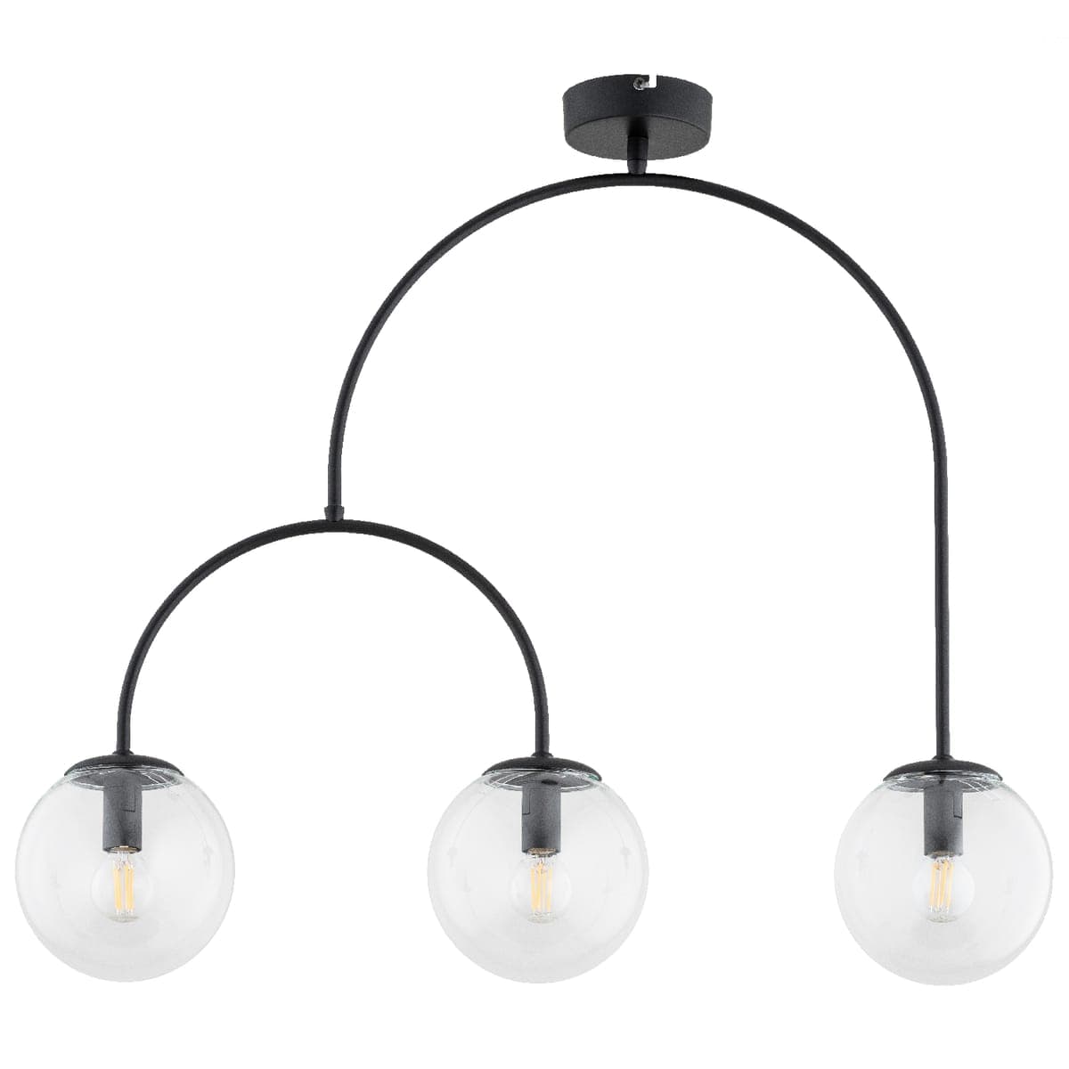 Lustra Alfa Dilar Neagra 3xE14
