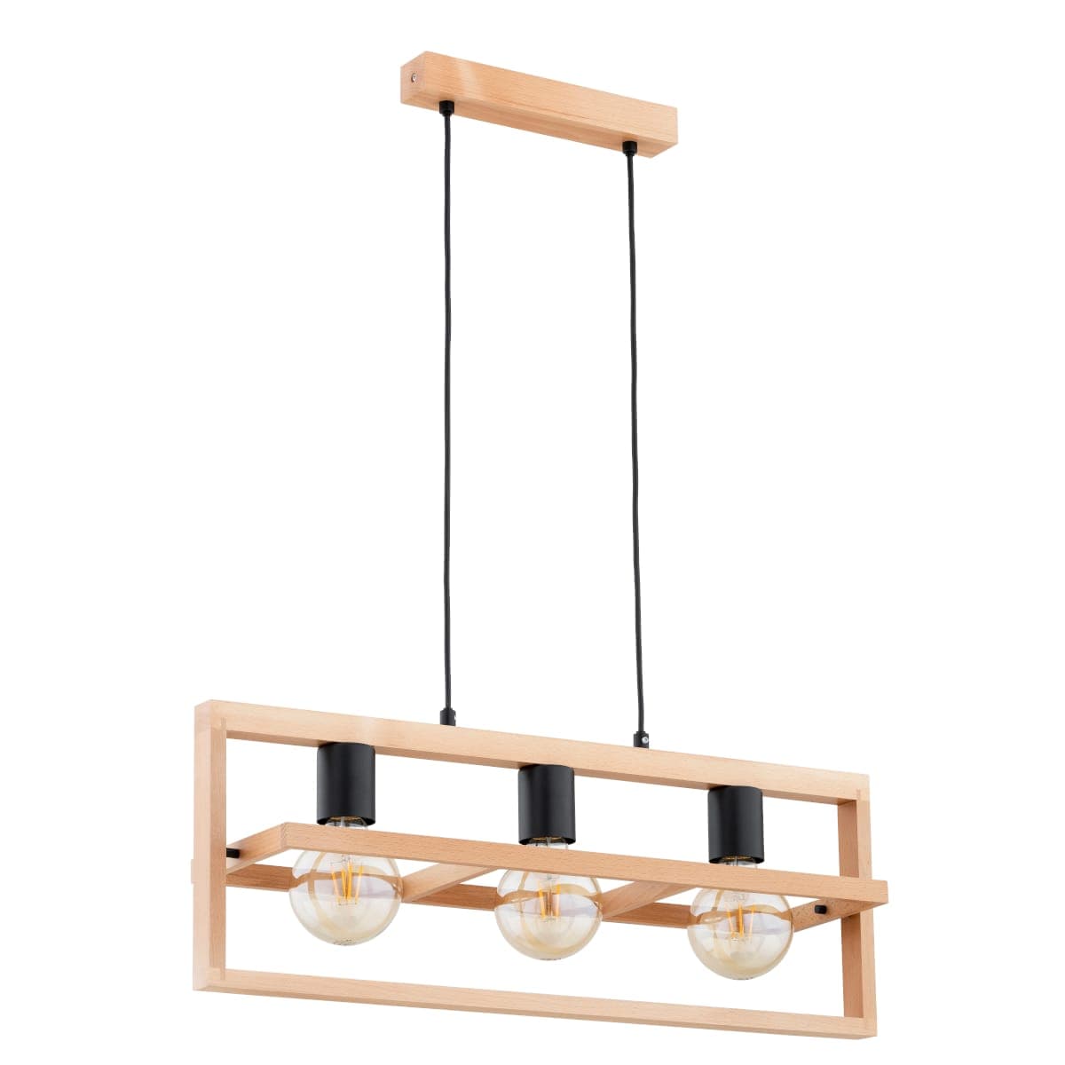 Lustra Pendul Alfa Rezon Lemn 3xE27