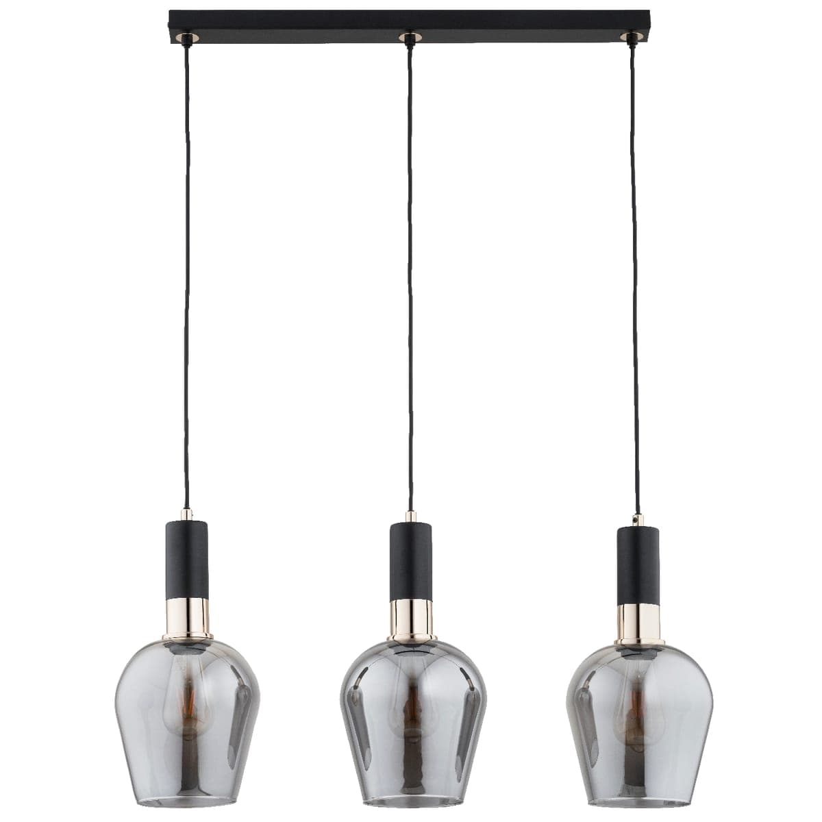 Lustra Pendul Alfa Garda Neagra & Aurie 3xE27
