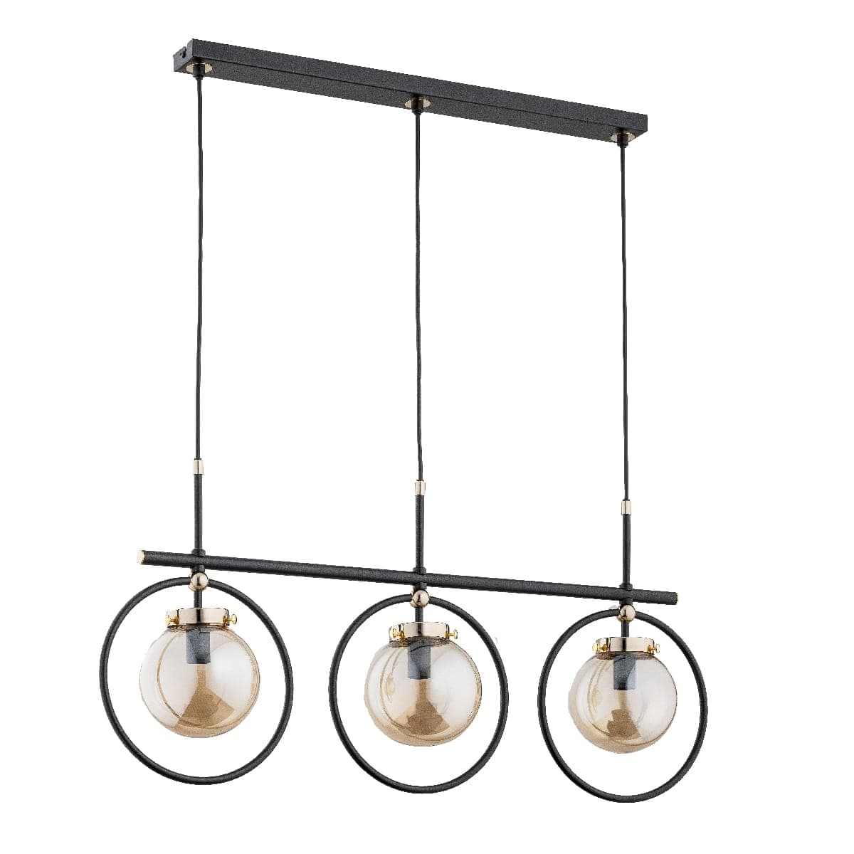 Lustra Pendul Alfa Emiko Neagra 3xE14