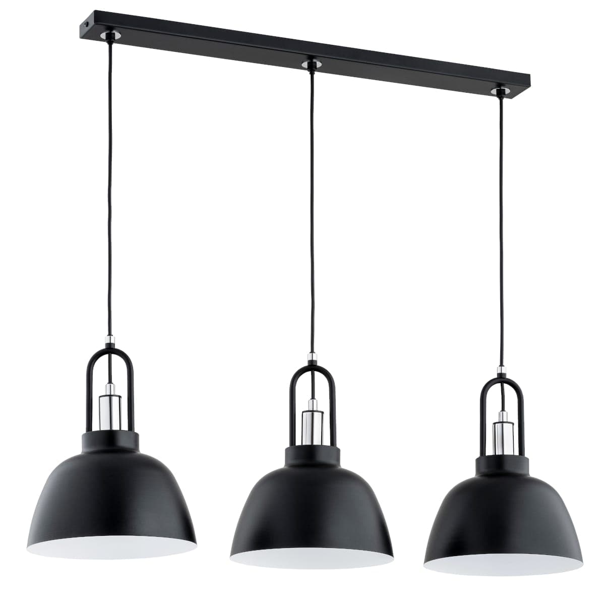 Lustra Pendul Alfa Mirave Neagra & Chrome 3xE27
