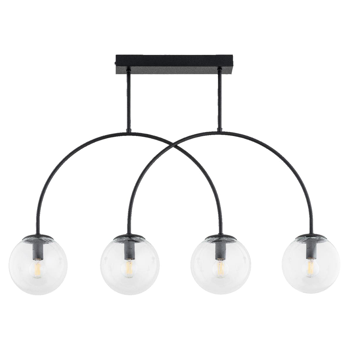 Lustra Alfa Dilar Neagra 4xE14