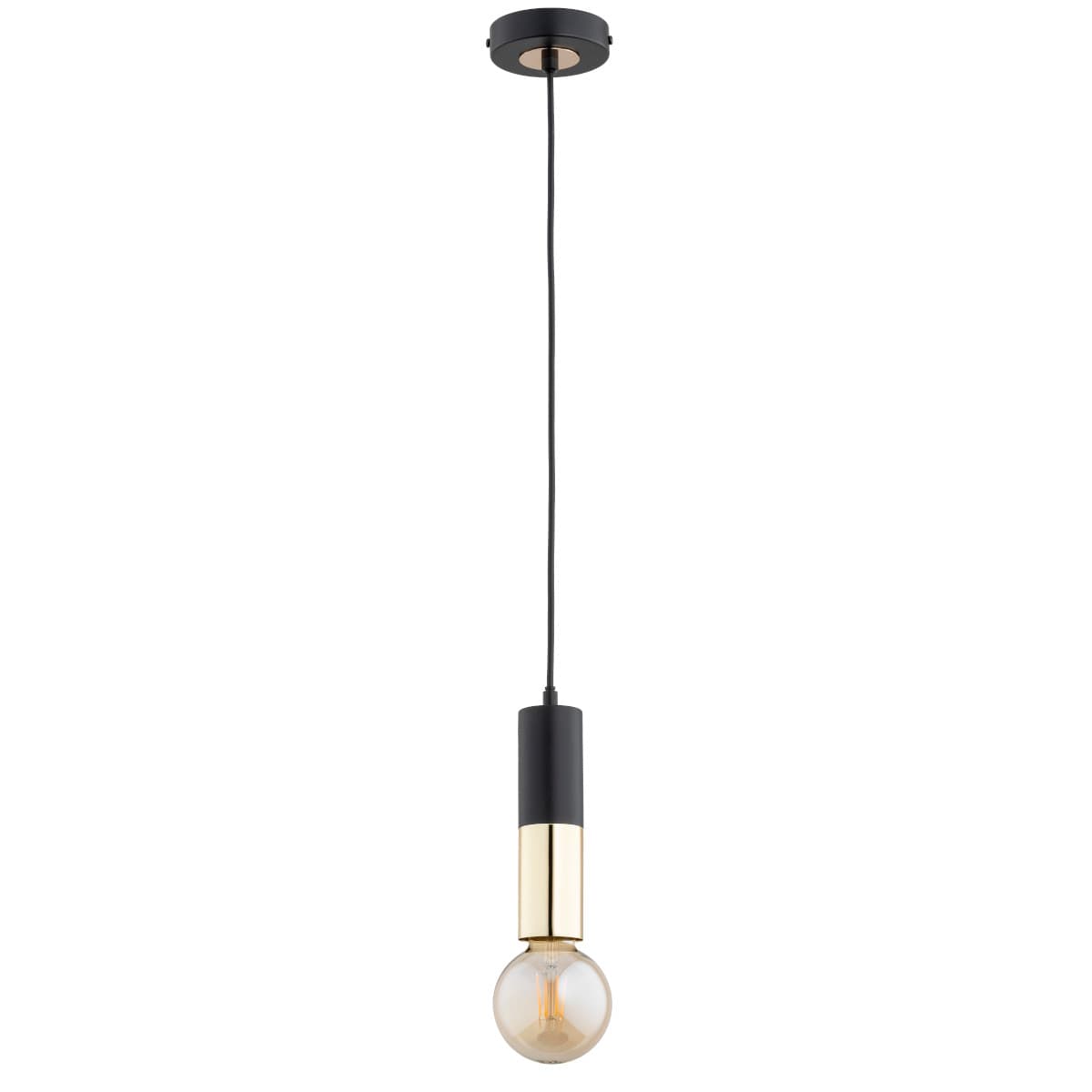 Lustra Pendul Alfa Bolid Mix Neagra & Aurie 1xE27