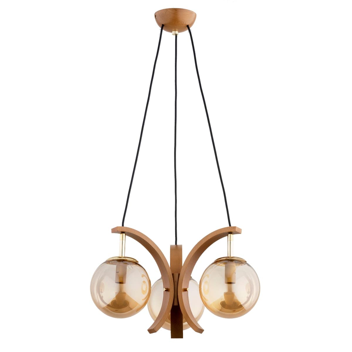 Lustra Pendul Alfa Inso Lemn 3xE14