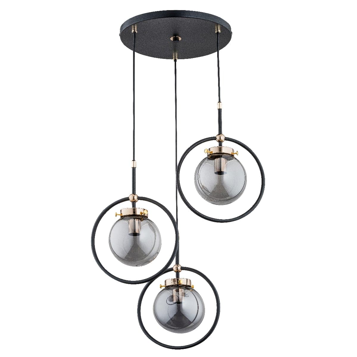 Lustra Pendul Alfa Akira Neagra 3xE14