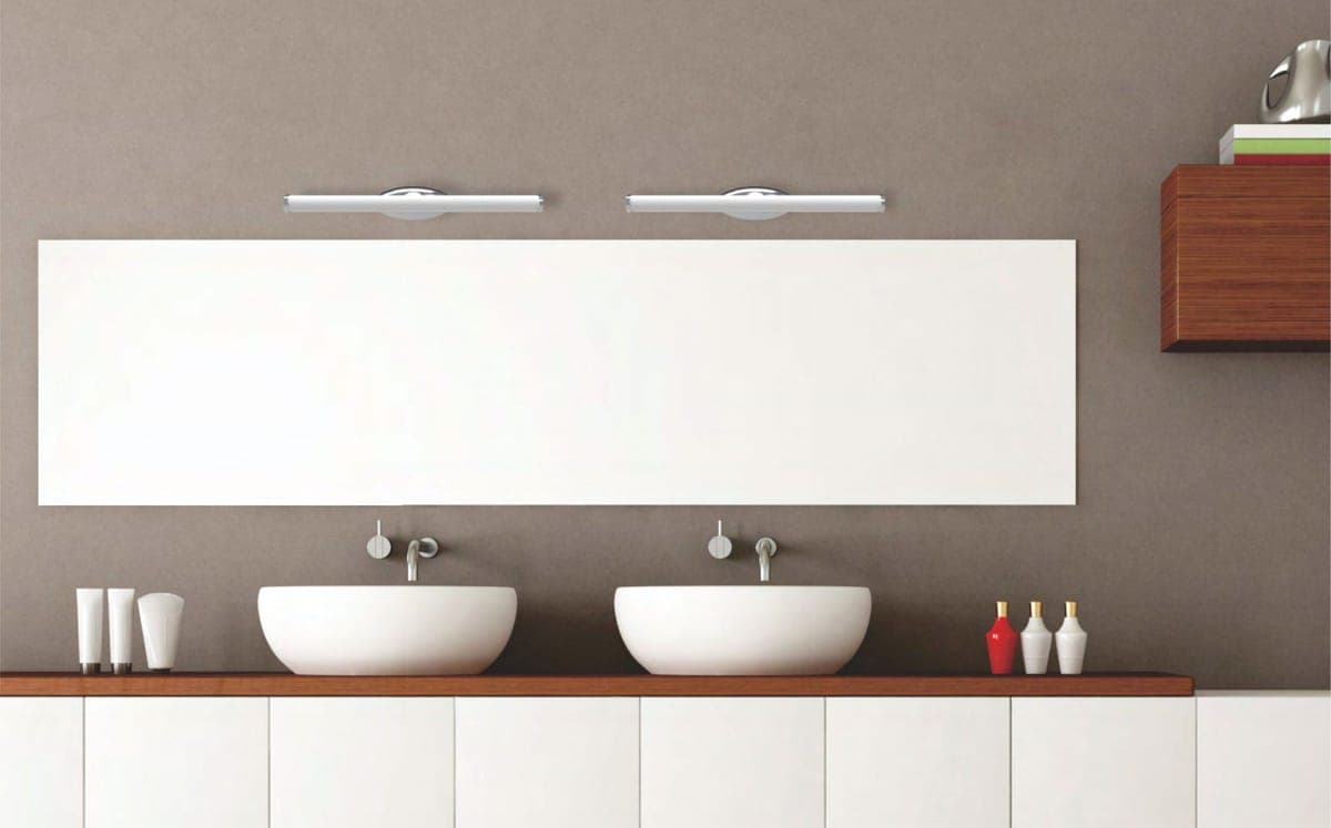 Corp LED baie inox, 6W, 6500K, lumina rece, cu protectie IP44, 400mm