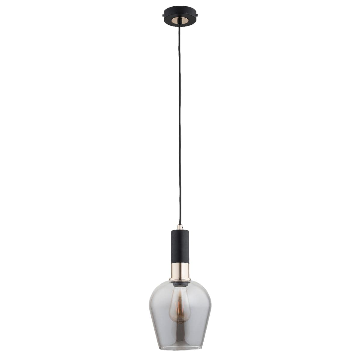 Lustra Pendul Alfa Garda Neagra & Aurie 1xE27