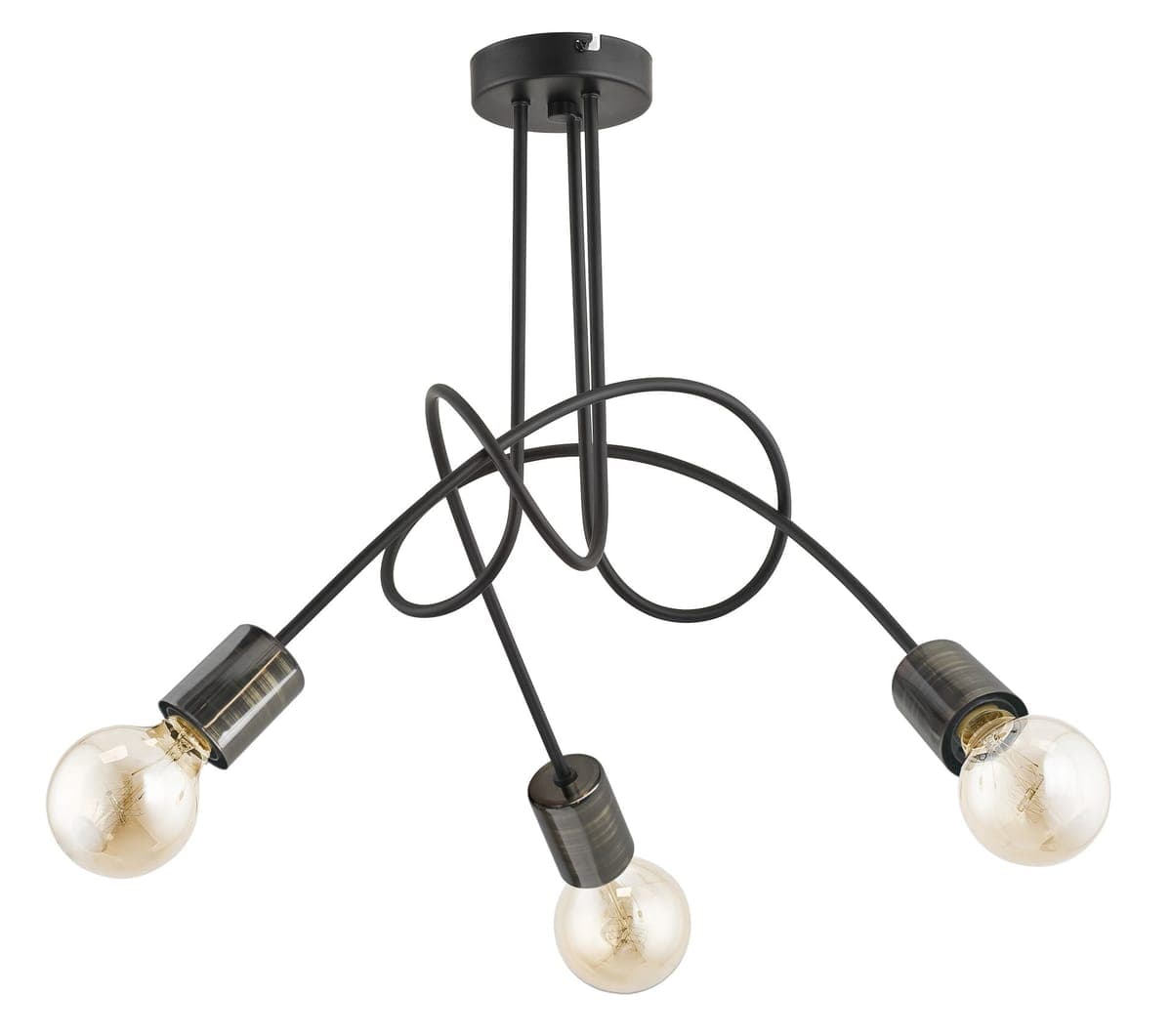 Lustra Alfa Tango 58 New Neagra 3xE27