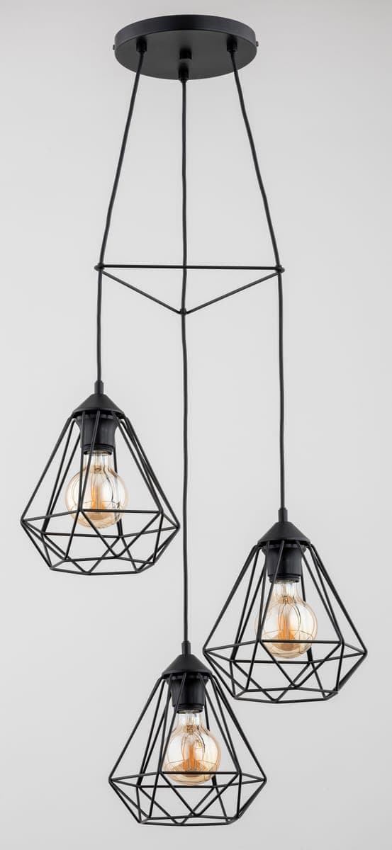 Lustra Pendul Alfa Kosmos Circle Neagra 3xE27