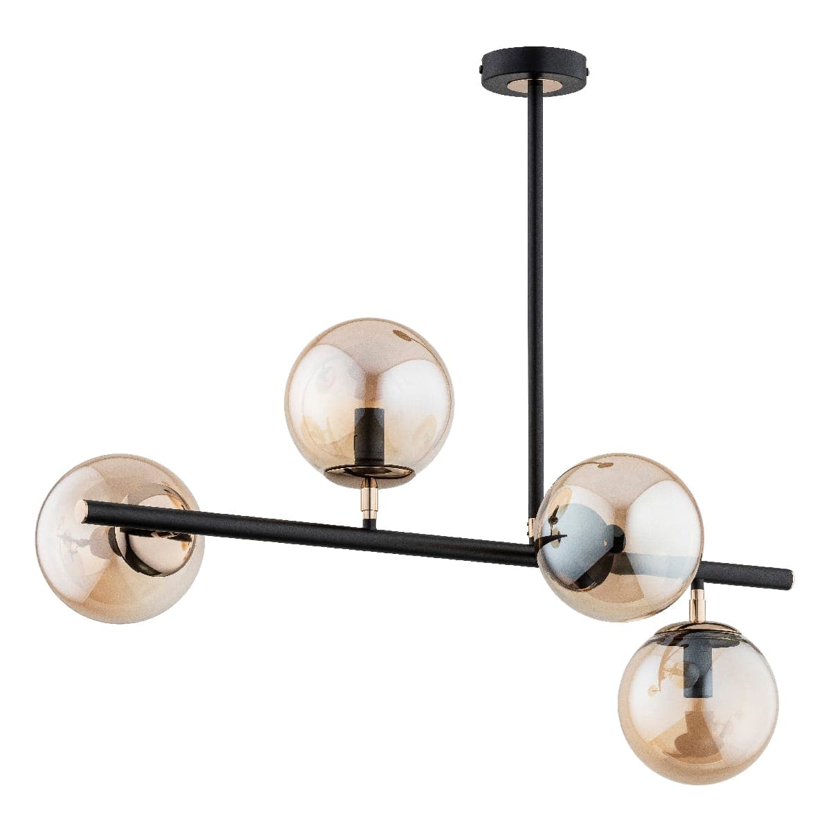 Lustra Alfa Luro Neagra 4xE14
