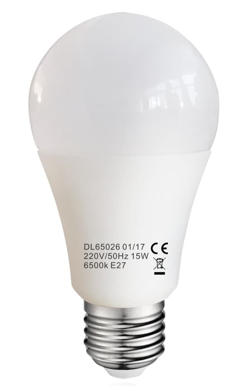 Bec E27, model glob A60, 15W=120W, lumina calda, ore functionare 15.000